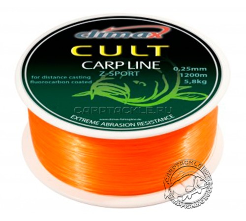 Леска Climax Cult Carp Line Z-Sport Orange